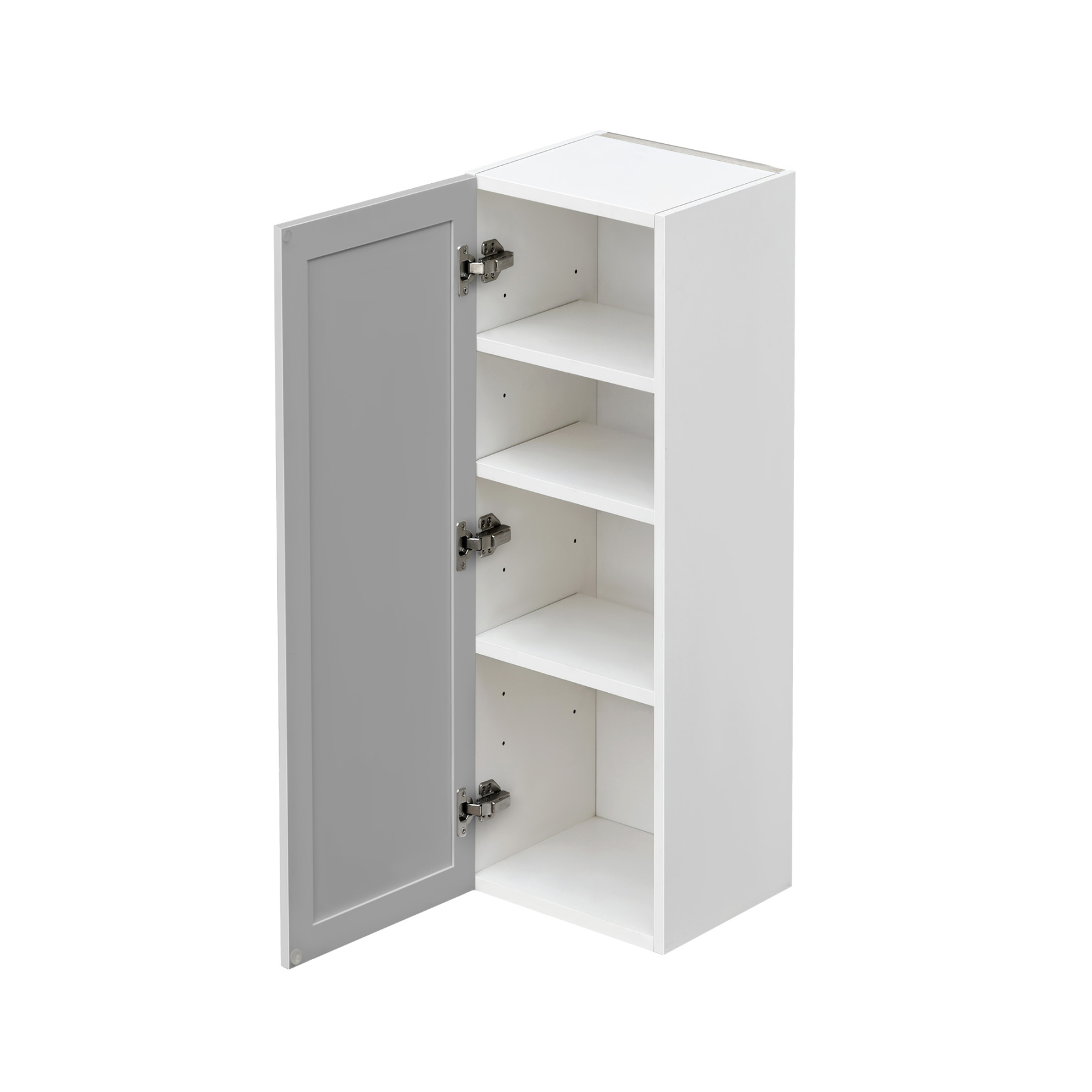 Shady Gray Slim Shaker - 12"W × 42"H Standard Wall Cabinet