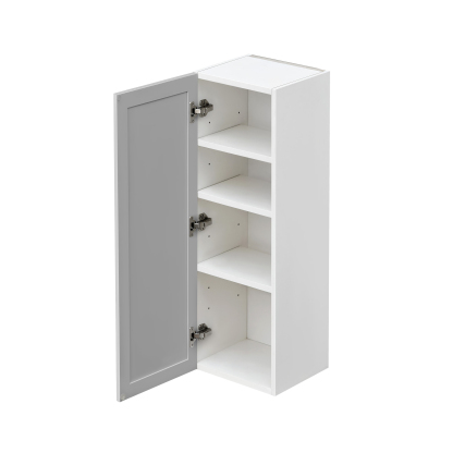 Shady Gray Slim Shaker - 12"W × 42"H Standard Wall Cabinet