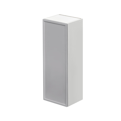 Shady Gray Slim Shaker - 12"W × 42"H Standard Wall Cabinet