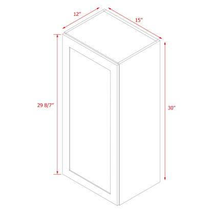 Mallorca White Shaker - 15"W × 30"H Standard Wall Cabinet