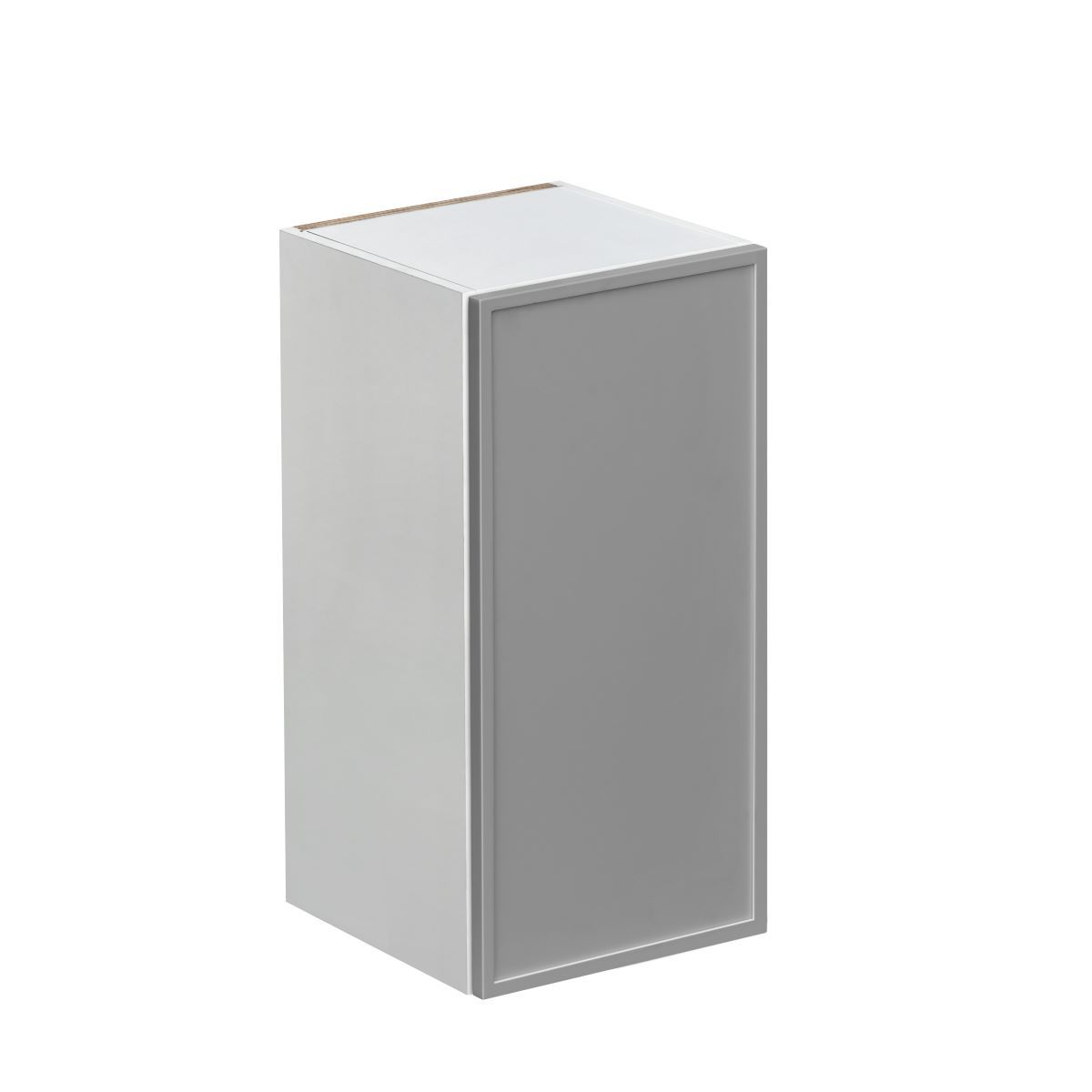 White Box Gray Slim - 15"W × 30"H Standard Wall Cabinet 1-Door 2-Adjustable Shelves