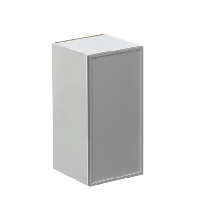 White Box Gray Slim - 15"W × 30"H Standard Wall Cabinet 1-Door 2-Adjustable Shelves