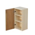 Shady Slim Oak - 15"W × 30"H Standard Wall Cabinet 1-Door 2-Adjustable Shelves