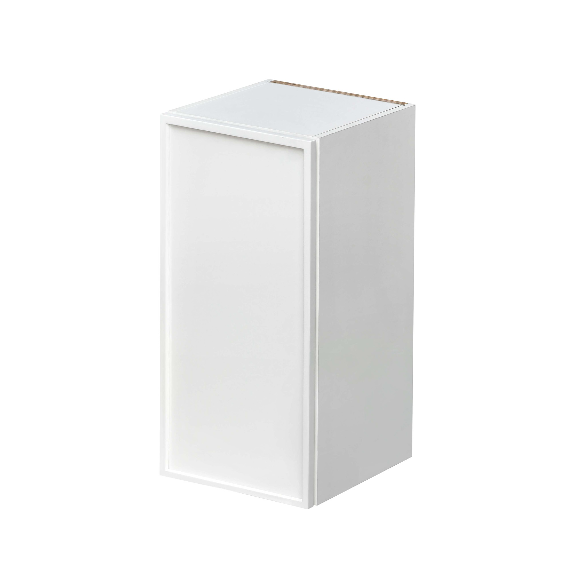 Slim White Shaker - 15"W × 30"H Standard Wall Cabinet 1-Door 2-Adjustable Shelves