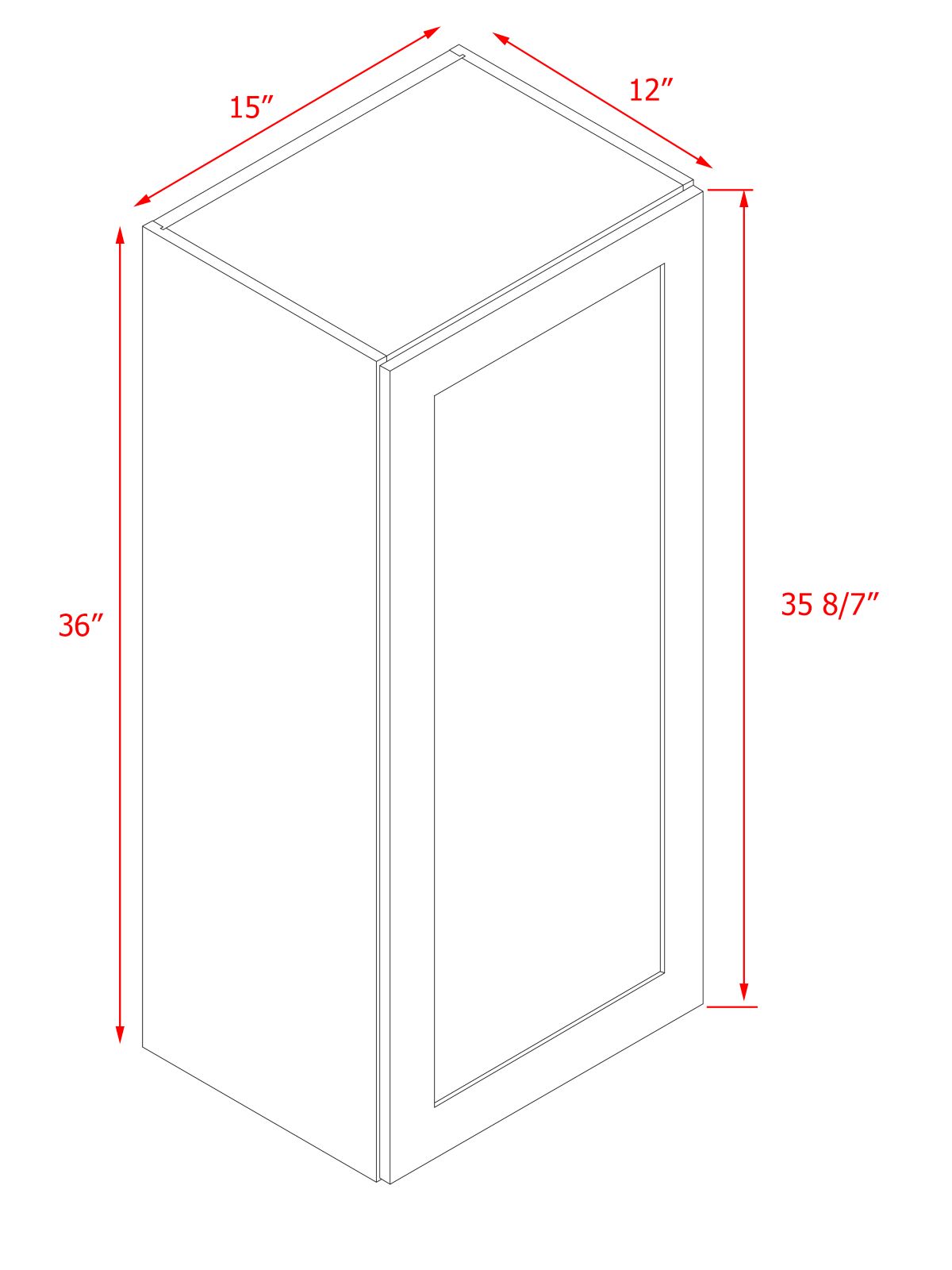 White Shaker Base Cabinet 1-Door 3-Adjustable shelves