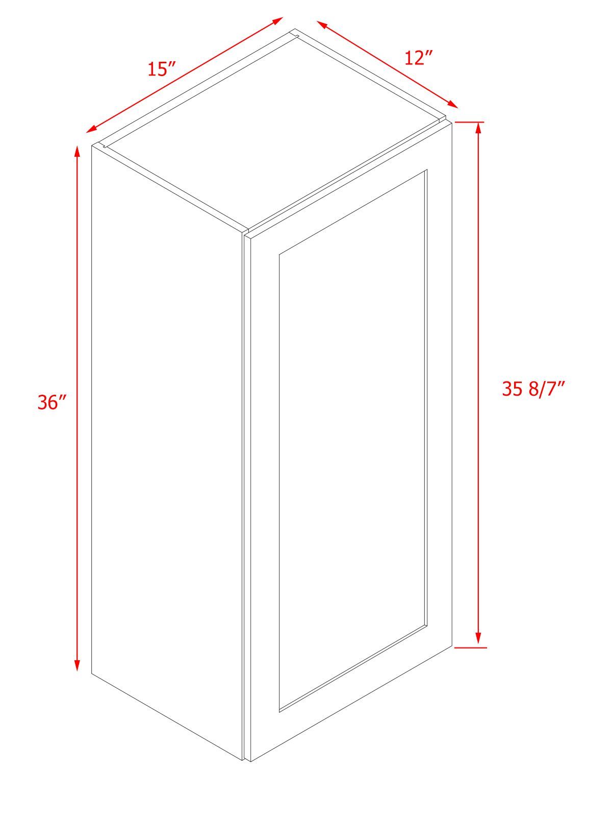White Shaker Base Cabinet 1-Door 3-Adjustable shelves