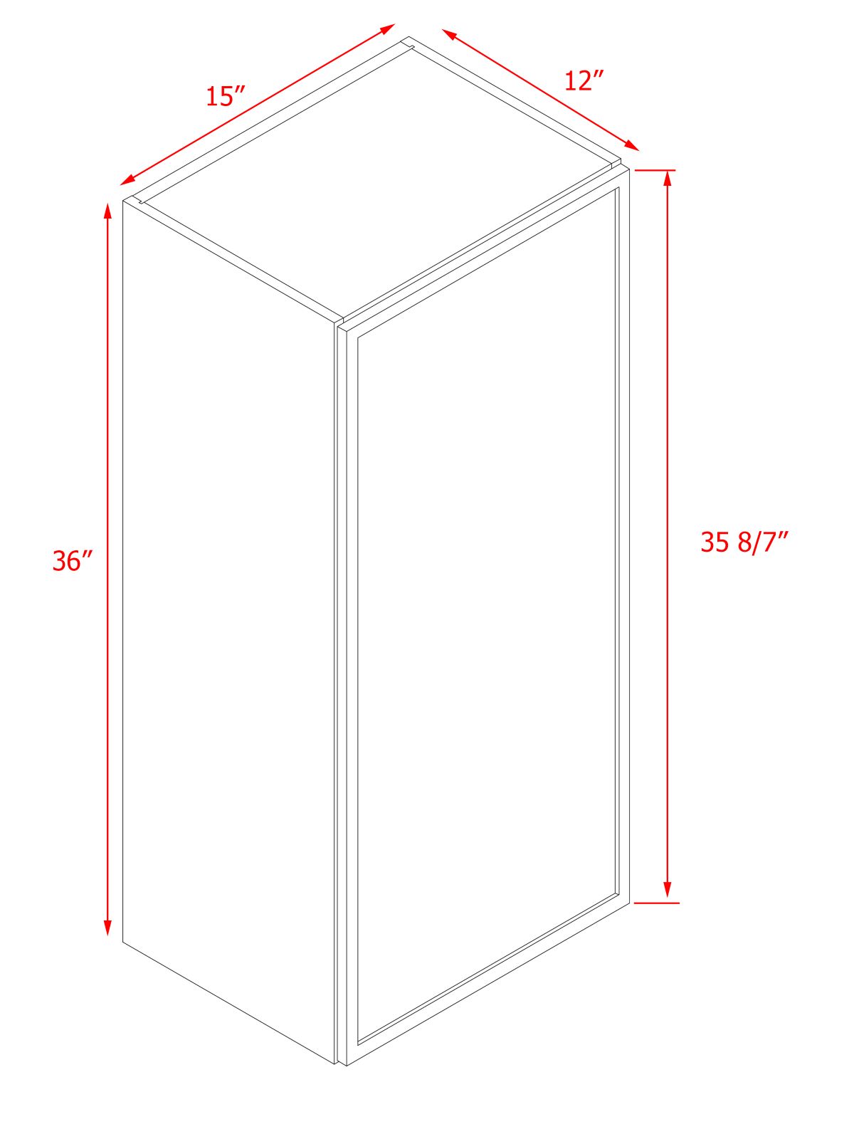 White Shaker Base Cabinet 1-Door 3-Adjustable shelves