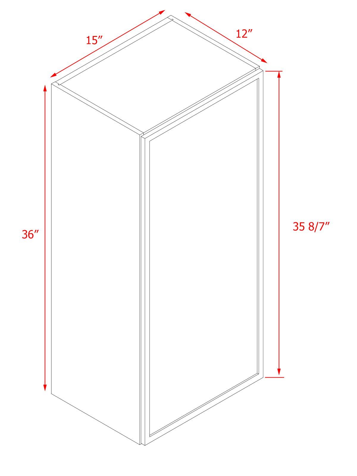 White Shaker Base Cabinet 1-Door 3-Adjustable shelves