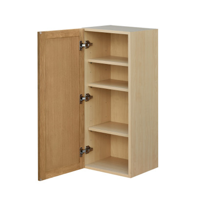 Shady Slim Oak Shaker - 15"W × 36"H Wall Cabinet