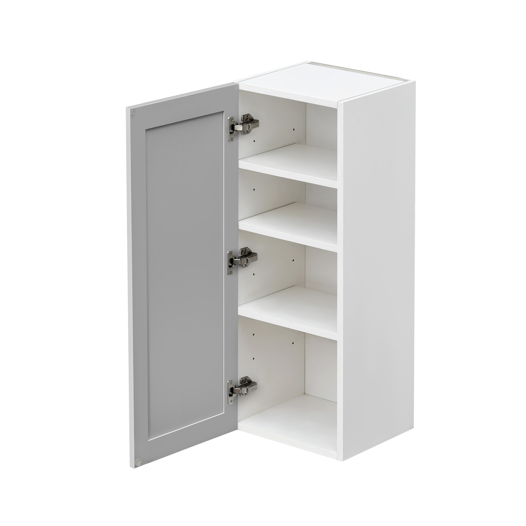 Mallroca Dolphin Gray Shaker - 15"W × 42"H Standard Wall Cabinet