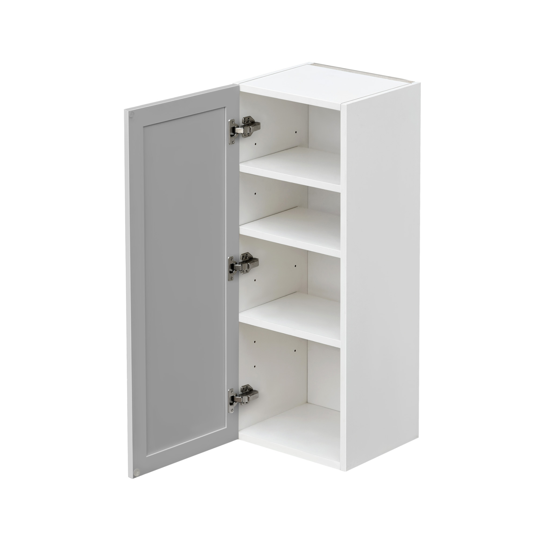 Shady Gray Slim Shaker - 15"W × 42"H Standard Wall Cabinet