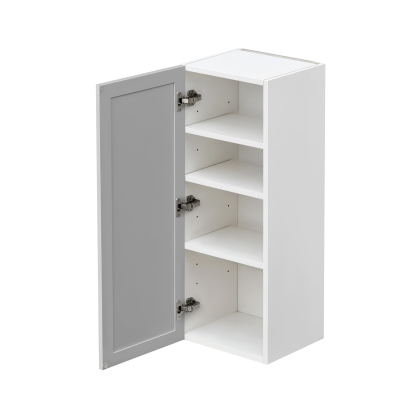 Shady Gray Slim Shaker - 15"W × 42"H Standard Wall Cabinet