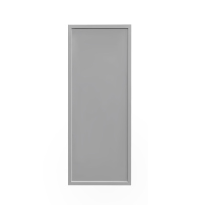 Shady Gray Slim Shaker - 15"W × 42"H Standard Wall Cabinet