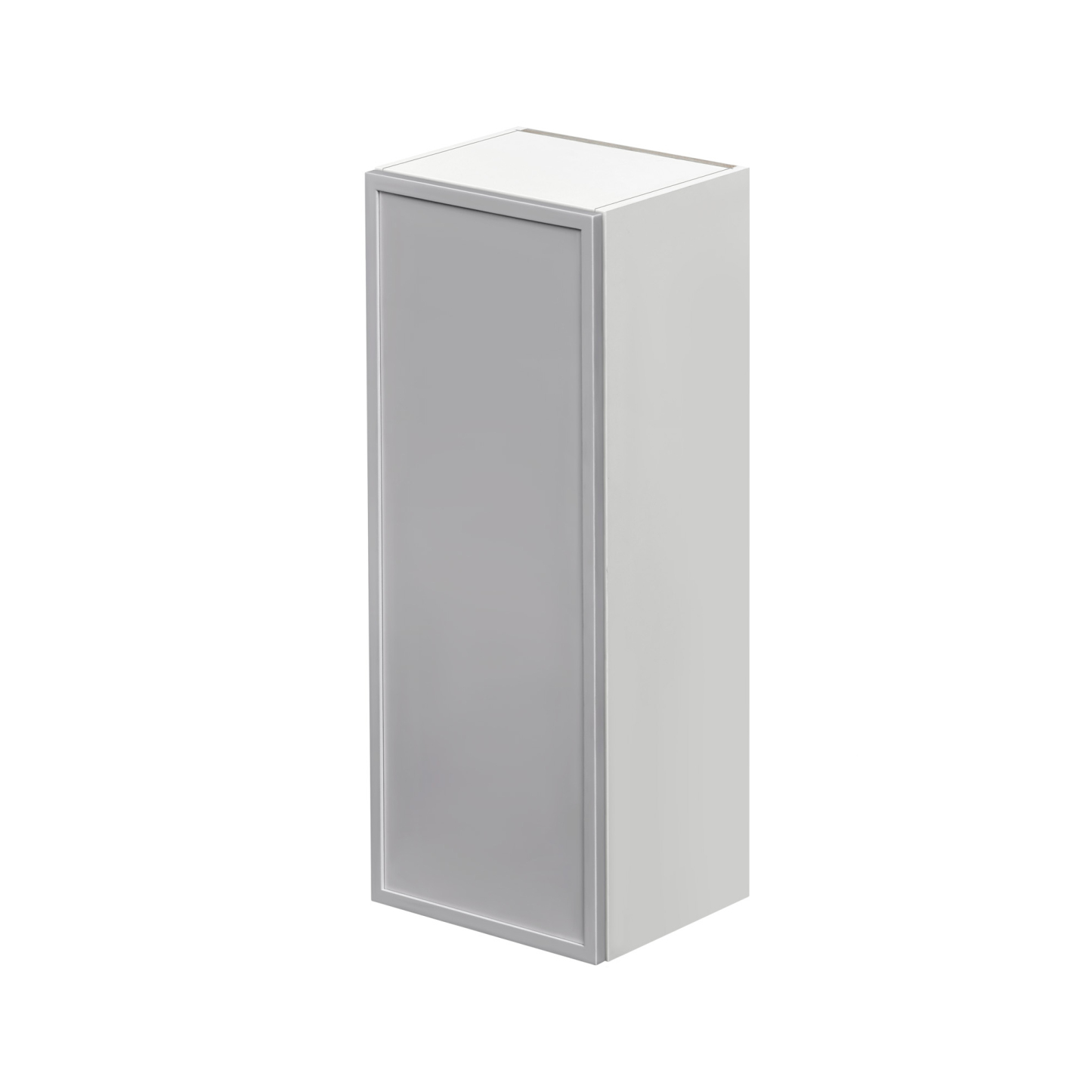 Shady Gray Slim Shaker - 15"W × 42"H Standard Wall Cabinet