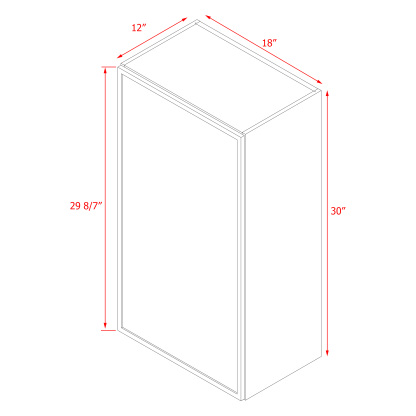 Shady Slim Gray Shaker - 18"W × 30"H Wall Cabinet