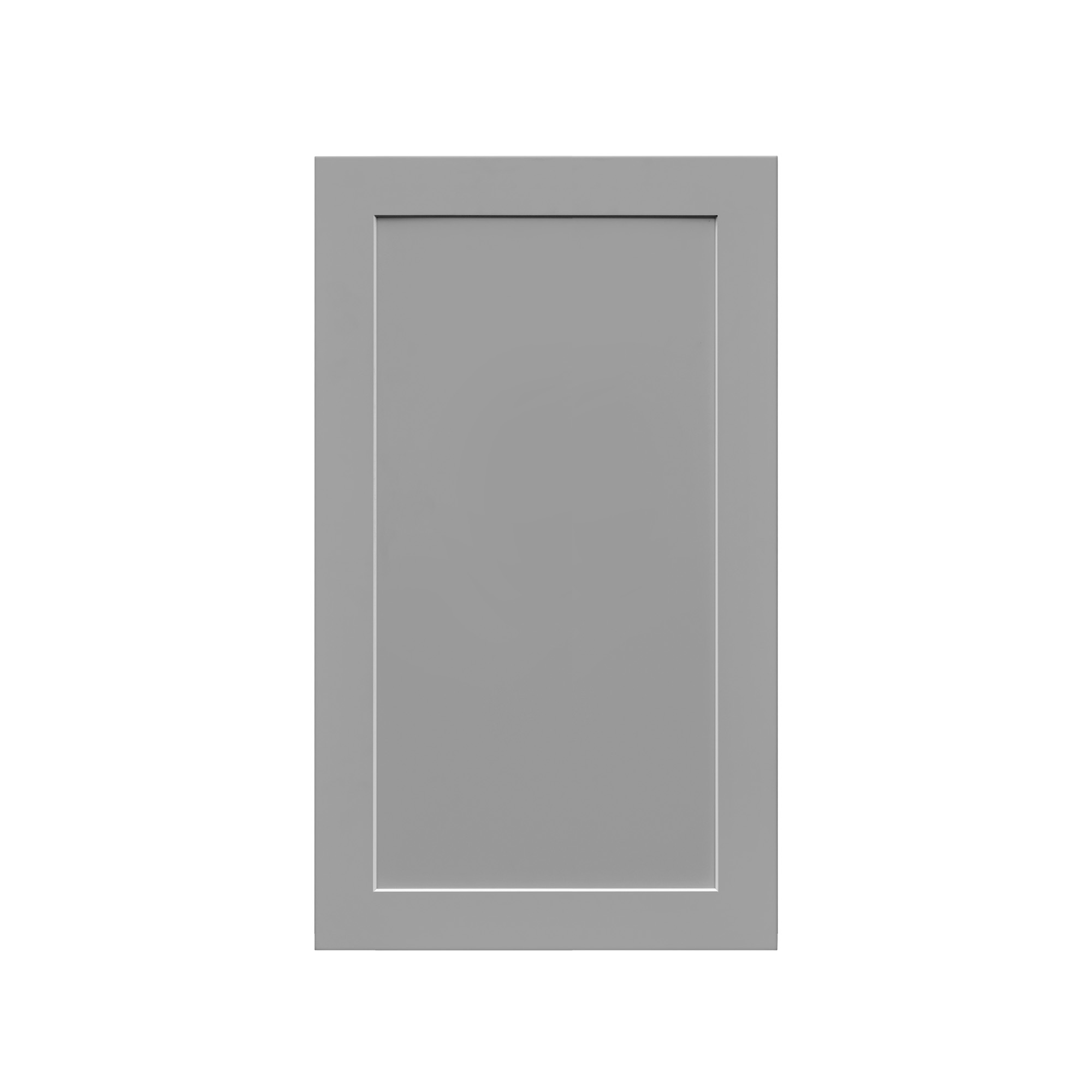 White Box Gray Shaker - 18"W × 30"H Standard Wall Cabinet 1-Door 2-Adjustable Shelves