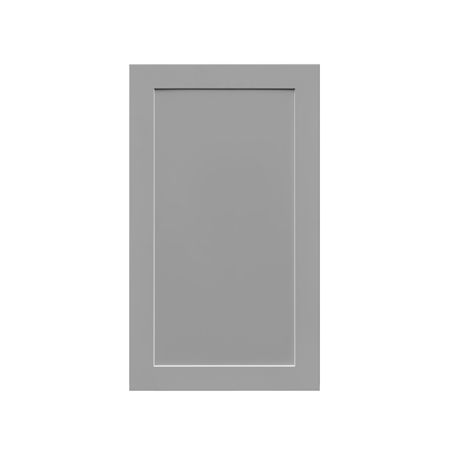 White Box Gray Shaker - 18"W × 30"H Standard Wall Cabinet 1-Door 2-Adjustable Shelves