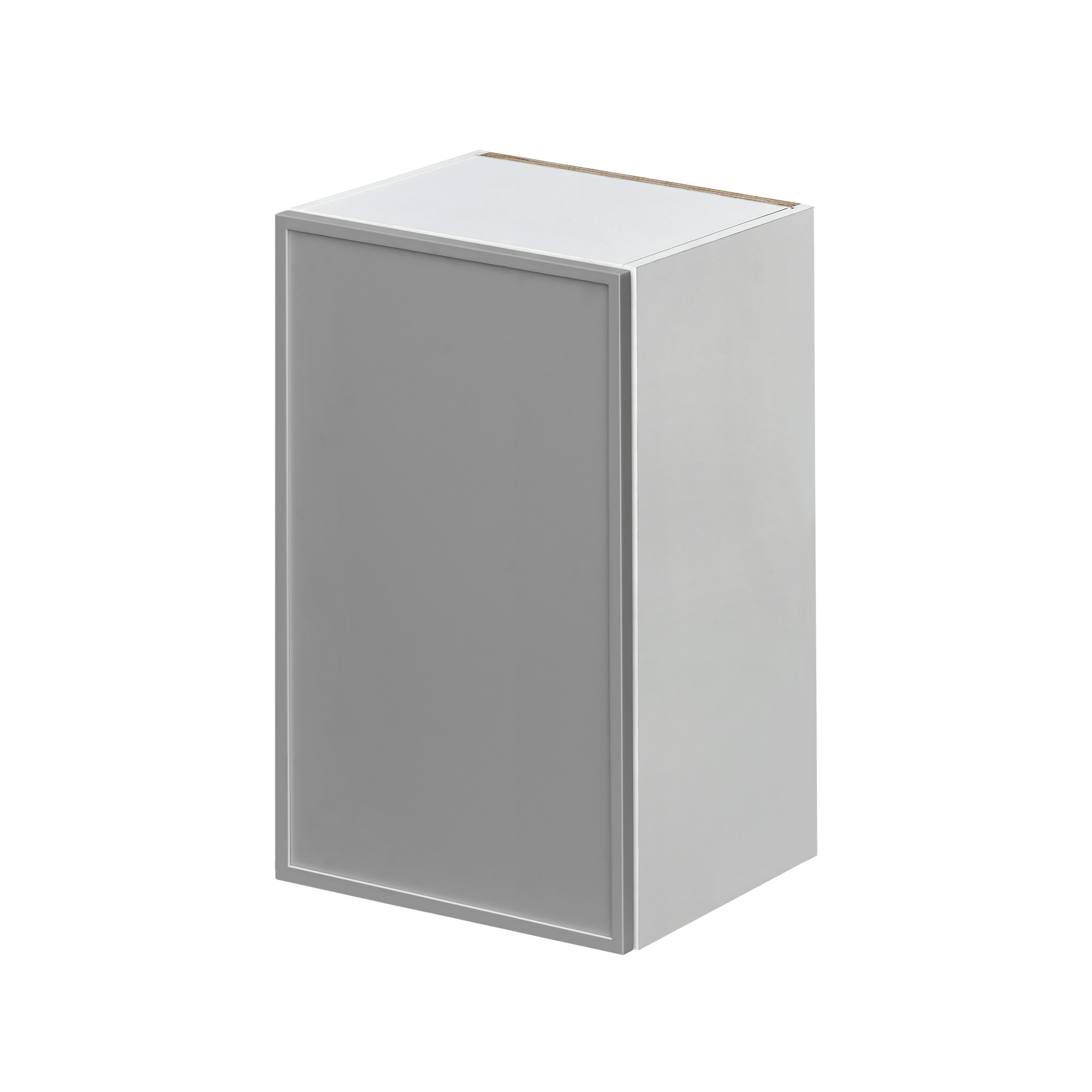 White Box Gray Slim - 18"W × 30"H Standard Wall Cabinet 1-Door 2-Adjustable Shelves