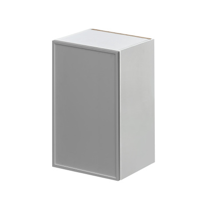 White Box Gray Slim - 18"W × 30"H Standard Wall Cabinet 1-Door 2-Adjustable Shelves