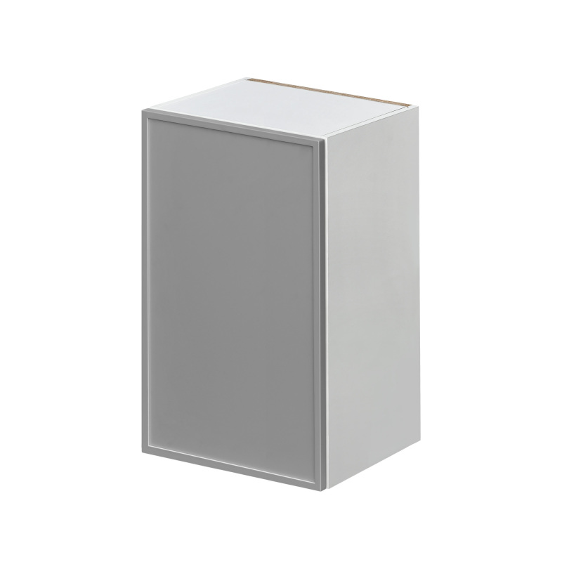 White Box Gray Slim - 18"W × 30"H Standard Wall Cabinet 1-Door 2-Adjustable Shelves