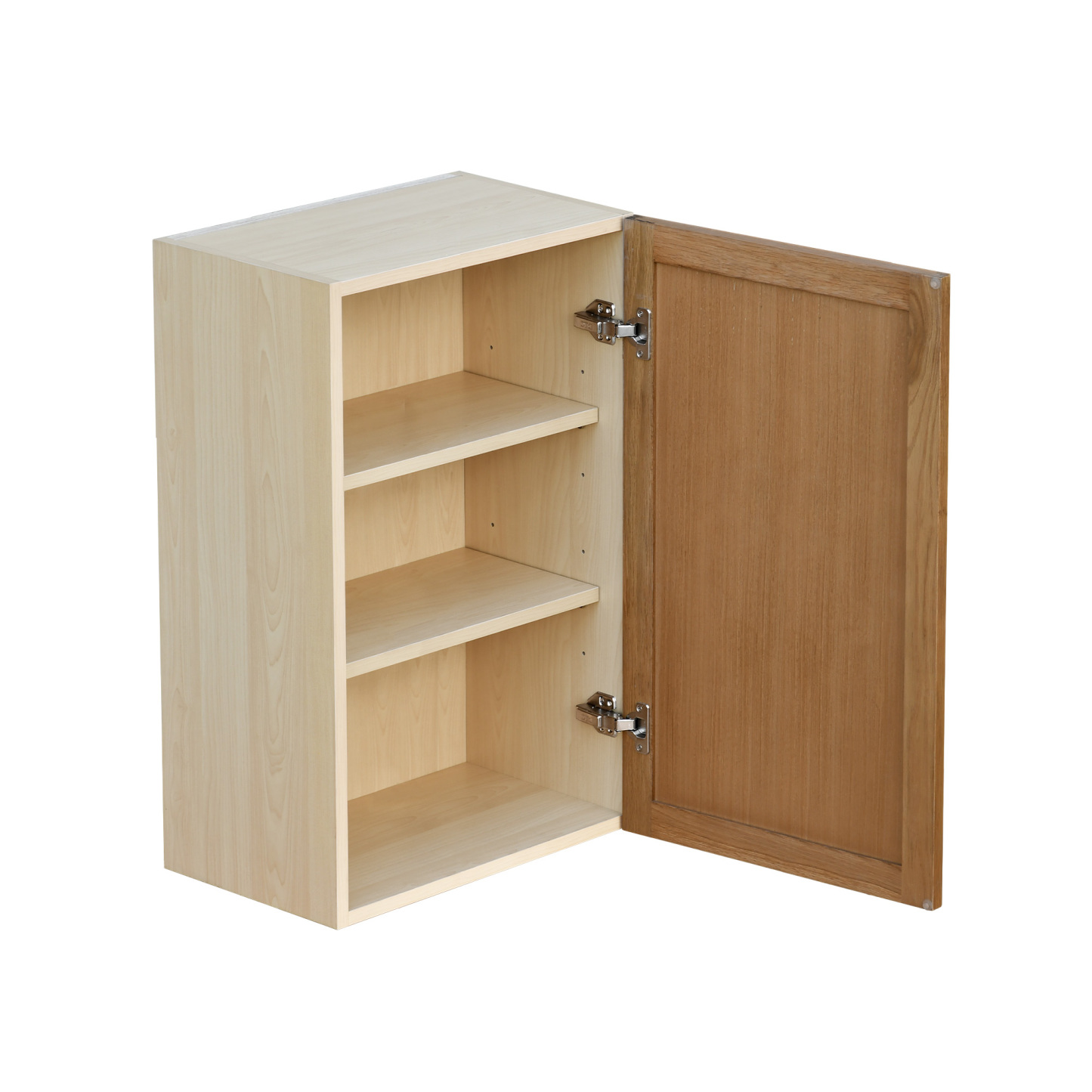 Natural Box Oak Slim - 18"W × 30"H Standard Wall Cabinet 1-Door 2-Adjustable Shelves
