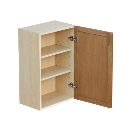 Natural Box Oak Slim - 18"W × 30"H Standard Wall Cabinet 1-Door 2-Adjustable Shelves