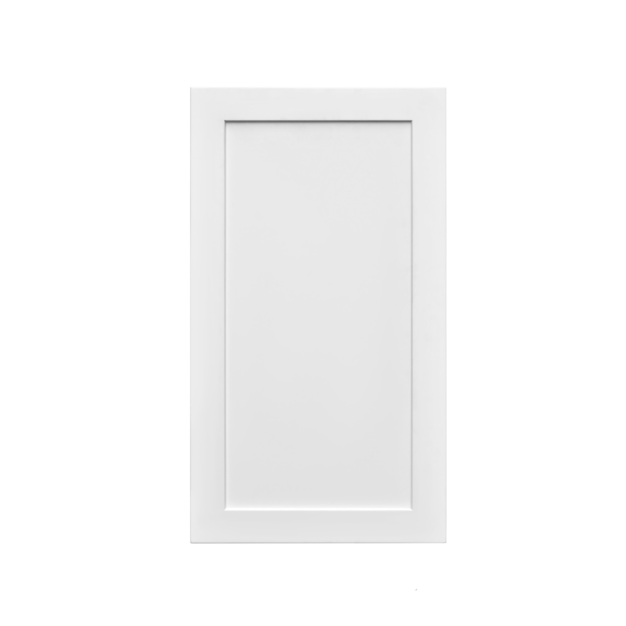 White Shaker - 18"W × 30"H Standard Wall Cabinet 1-Door 2-Adjustable Shelves