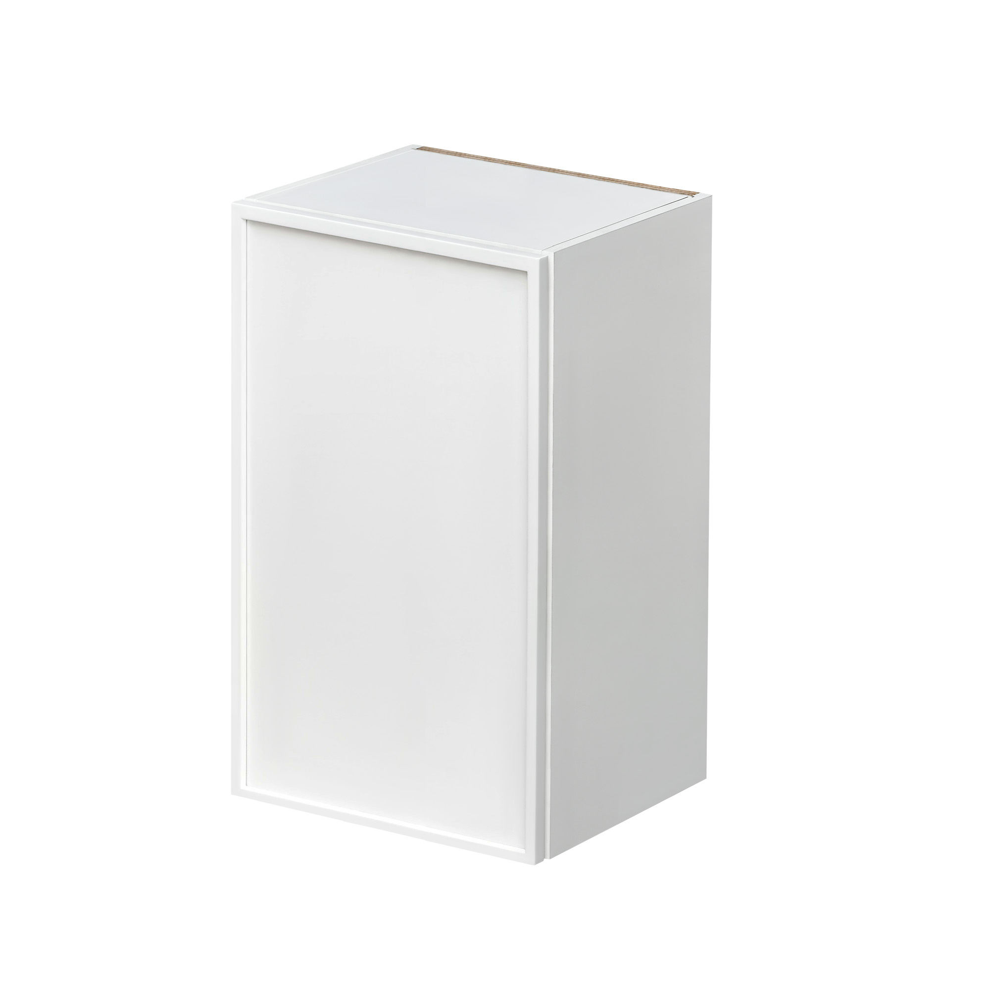 Slim White Shaker - 18"W × 30"H Standard Wall Cabinet 1-Door 2-Adjustable Shelves