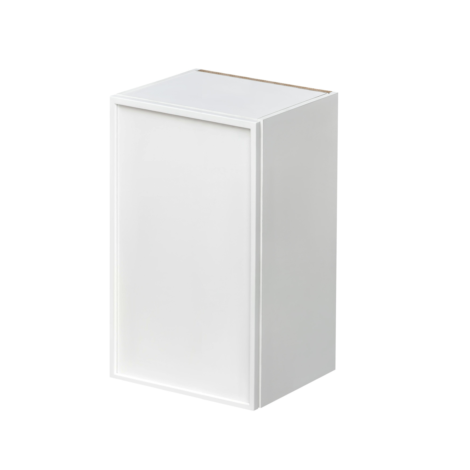 Slim White Shaker - 18"W × 30"H Standard Wall Cabinet 1-Door 2-Adjustable Shelves