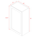 Mallorca White Shaker - 18"W × 36"H Standard Wall Cabinet