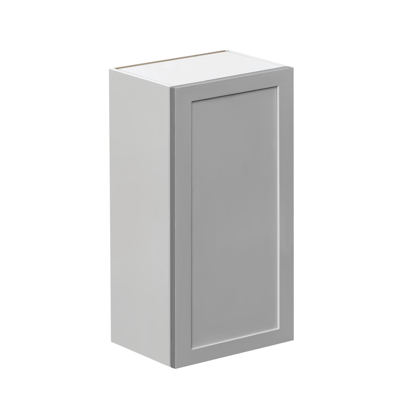 White Box Gray Shaker - 18"W × 36"H Standard Wall Cabinet 1-Door 3-Adjustable shelves