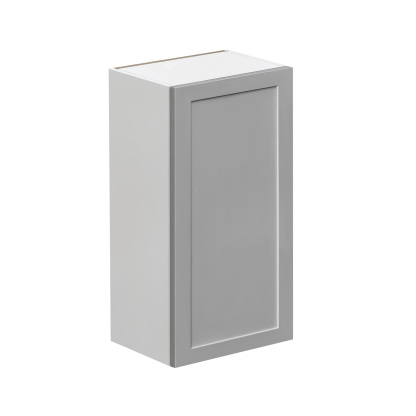 White Box Gray Shaker - 18"W × 36"H Standard Wall Cabinet 1-Door 3-Adjustable shelves