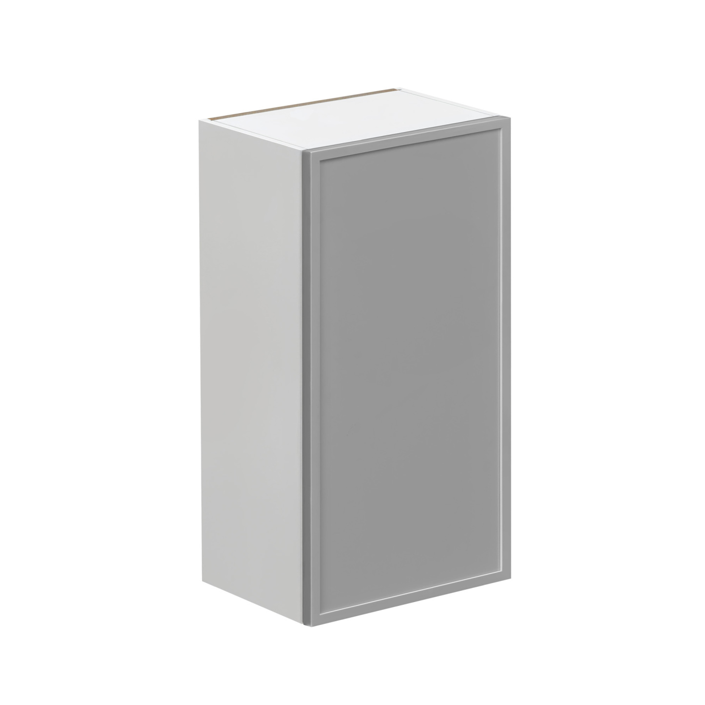 White Box Gray Slim - 18"W × 36"H Standard Wall Cabinet 1-Door 3-Adjustable shelves