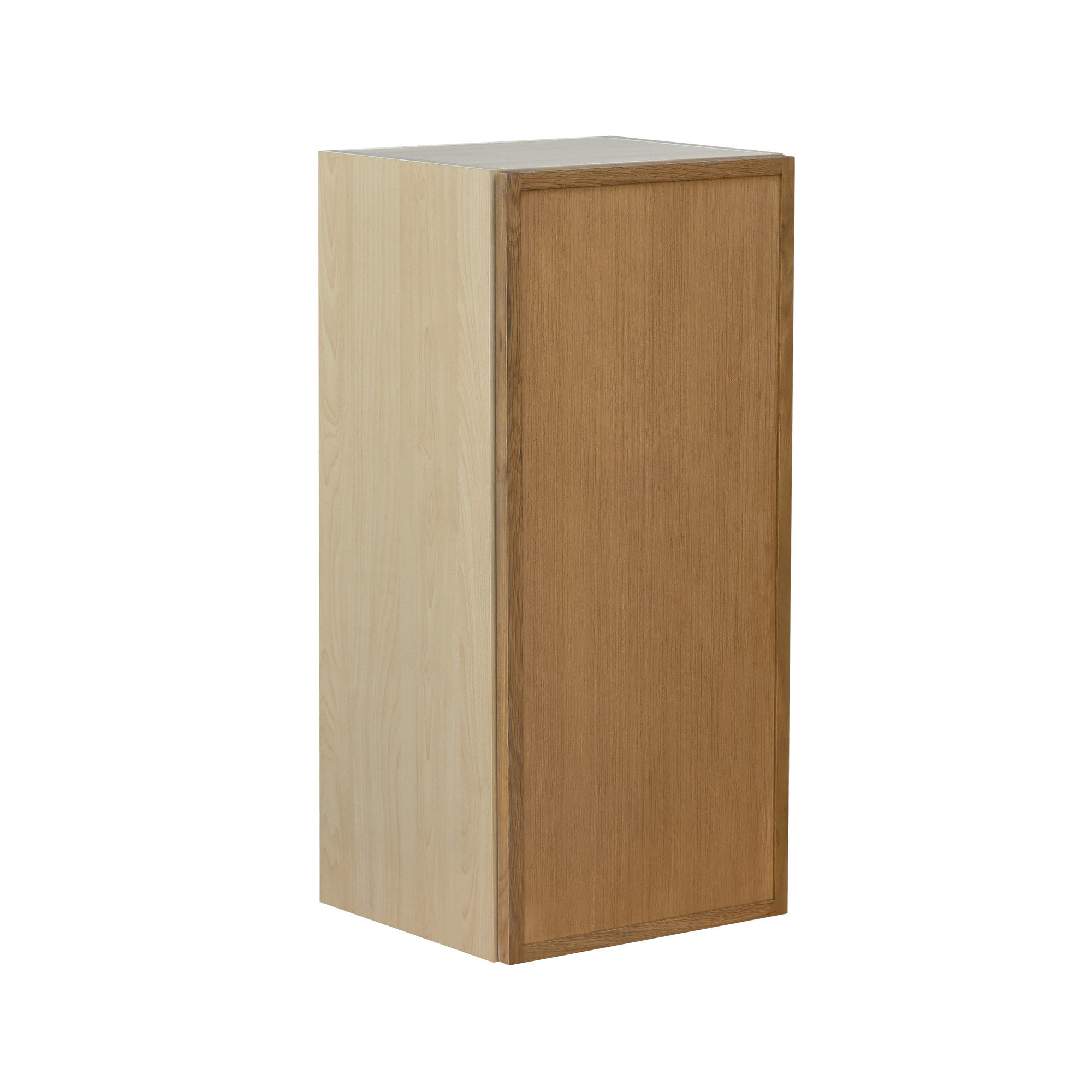 Natural Box Oak Slim - 18"W × 36"H Standard Wall Cabinet 1-Door 3-Adjustable shelves