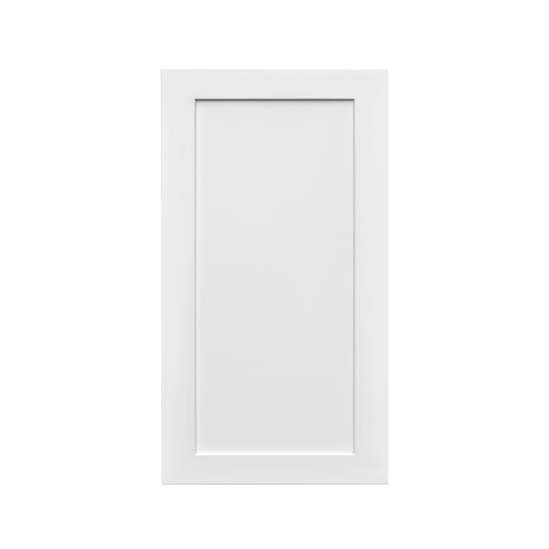 White Shaker - 18"W × 36"H Standard Wall Cabinet 1-Door 3-Adjustable shelves