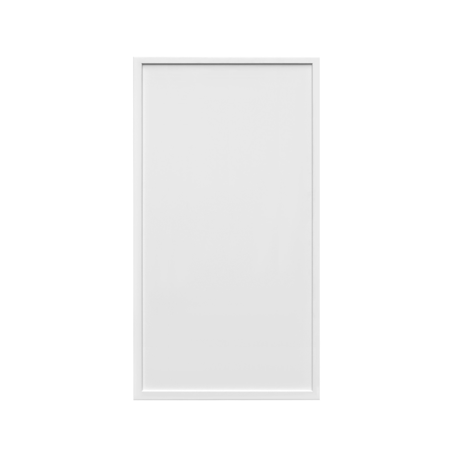 Slim White Shaker - 18"W × 36"H Standard Wall Cabinet 1-Door 3-Adjustable shelves