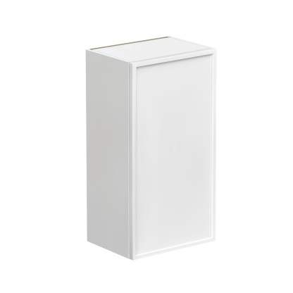 Slim White Shaker - 18"W × 36"H Standard Wall Cabinet 1-Door 3-Adjustable shelves