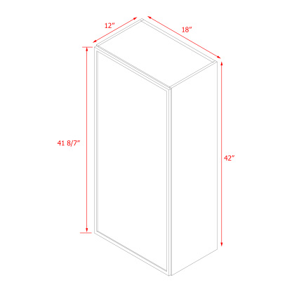 Shady Gray Slim Shaker - 18"W × 42"H Standard Wall Cabinet