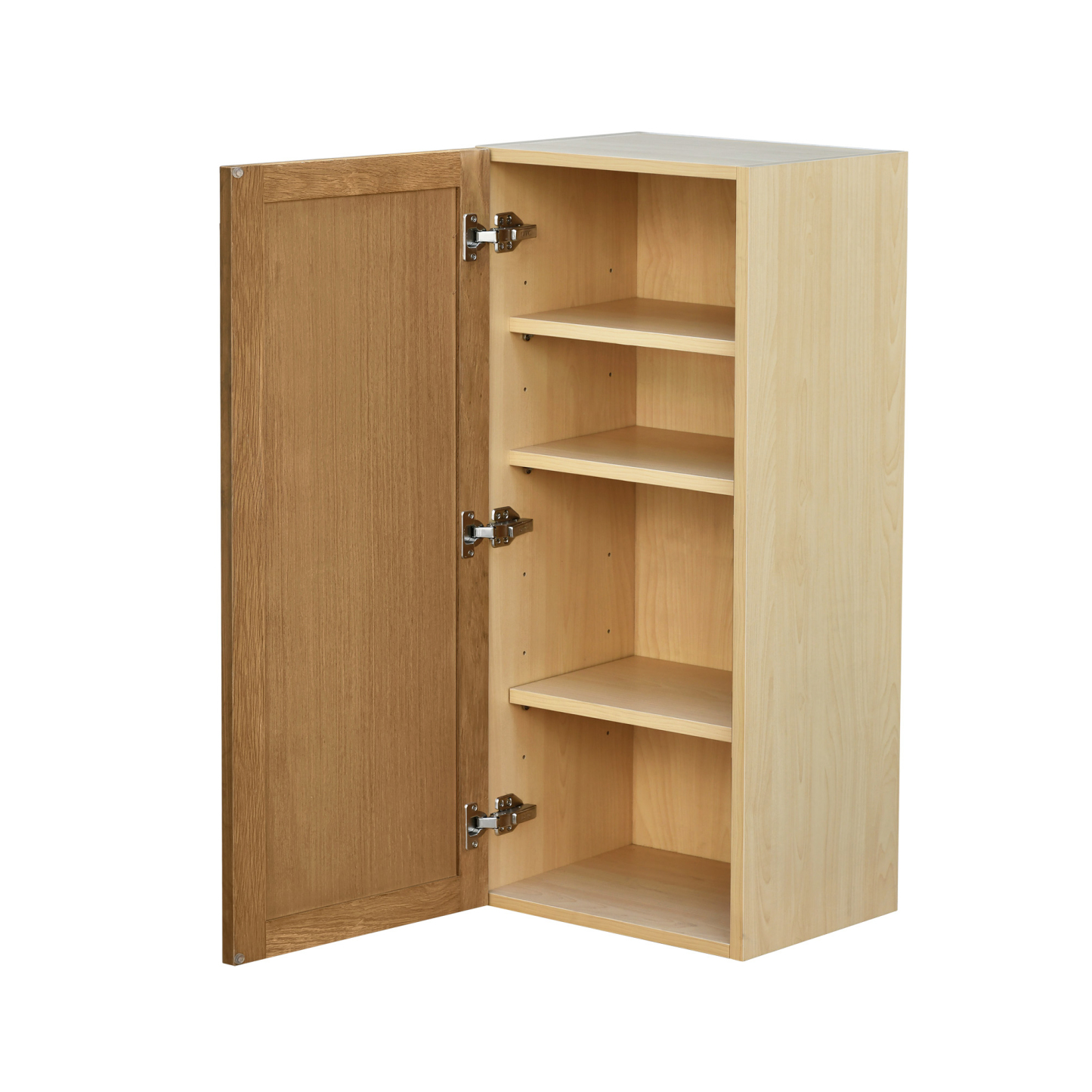 Shady Slim Oak Shaker - 18"W × 42"H Standard Wall Cabinet