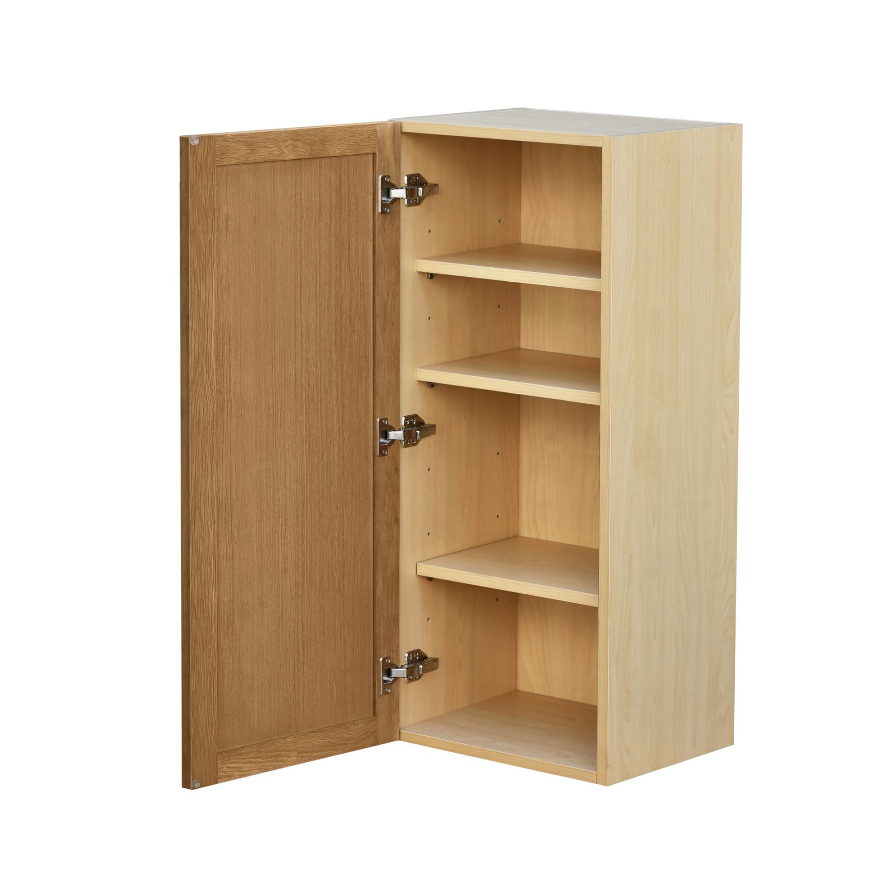 Shady Slim Oak Shaker - 18"W × 42"H Standard Wall Cabinet