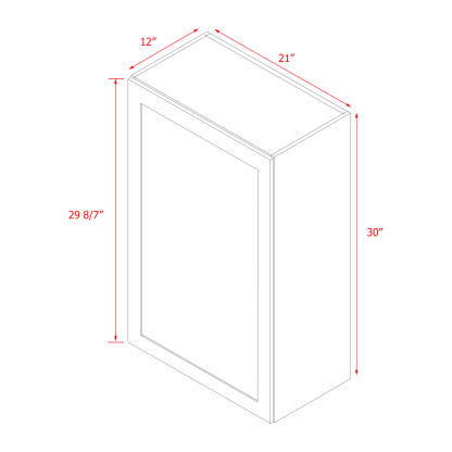 Mallorca White Shaker - 21"W × 30"H Standard Wall Cabinet
