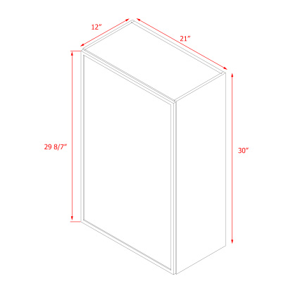 Shady Slim Gray Shaker - 21"W × 30"H Wall Cabinet