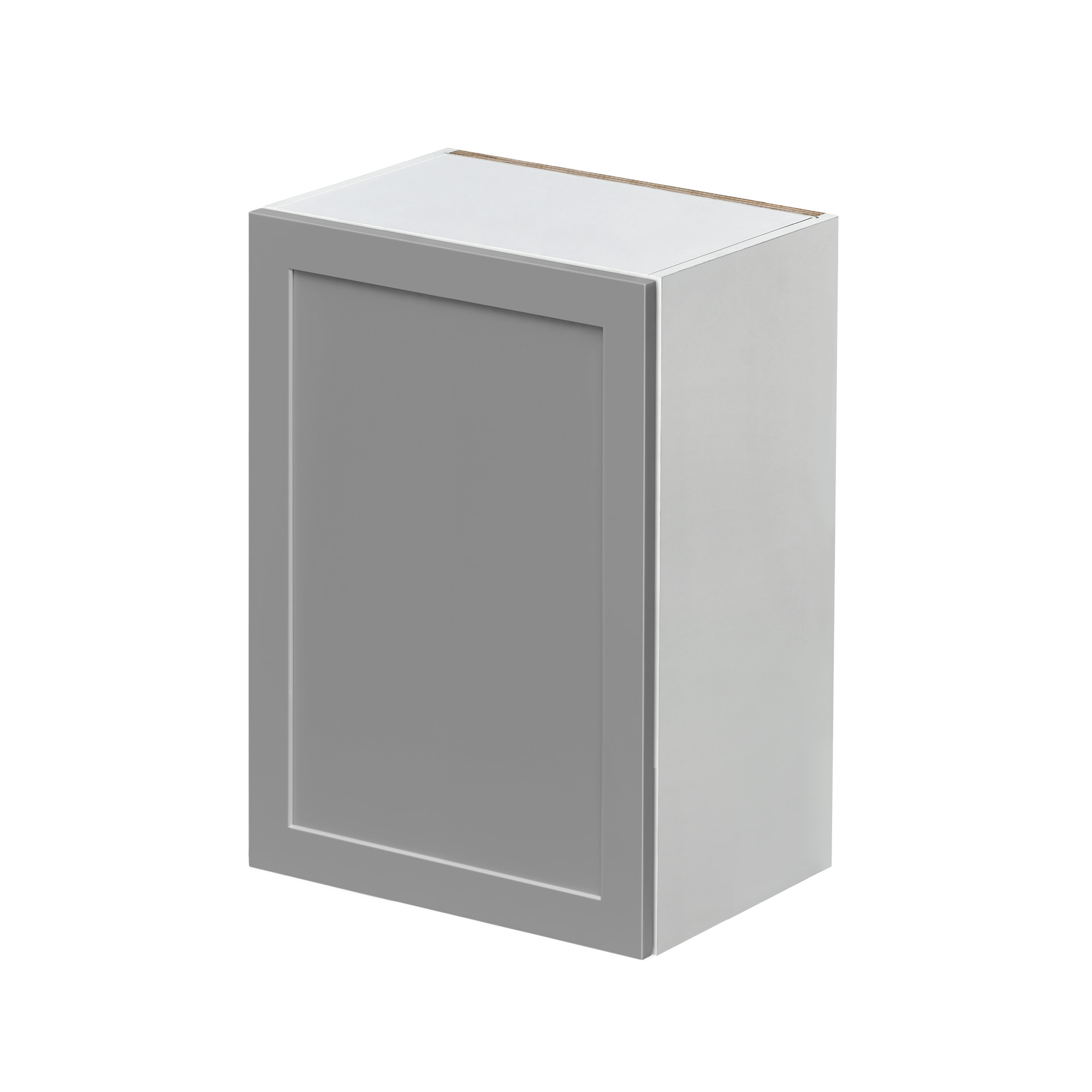 White Box Gray Shaker - 21"W × 30"H Standard Wall Cabinet 1-Door 2-Adjustable Shelves