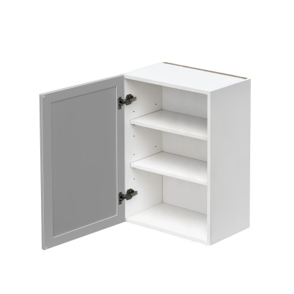 White Box Gray Slim - 21"W × 30"H Standard Wall Cabinet 1-Door 2-Adjustable Shelves