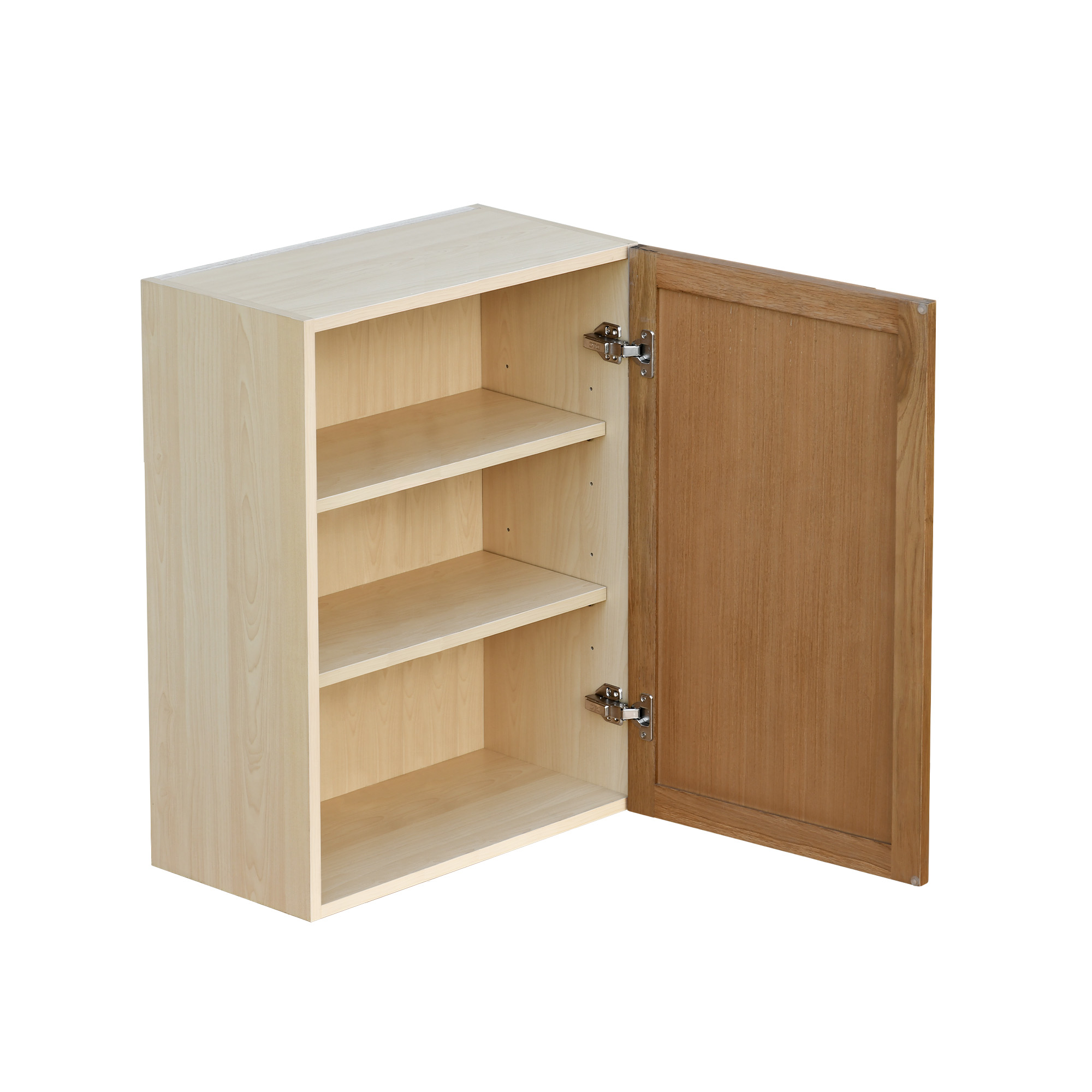 Natural Box Oak Slim - 21"W × 30"H Standard Wall Cabinet 1-Door 2-Adjustable Shelves