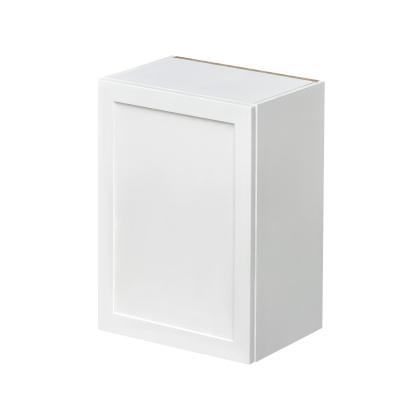 White Shaker - 21"W × 30"H Standard Wall Cabinet 1-Door 2-Adjustable Shelves