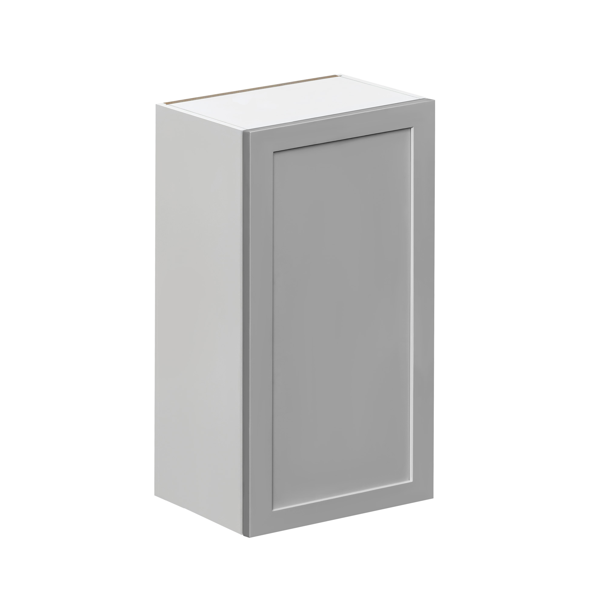 White Box Gray Shaker - 21"W × 36"H Standard Wall Cabinet 1-Door 3-Adjustable shelves