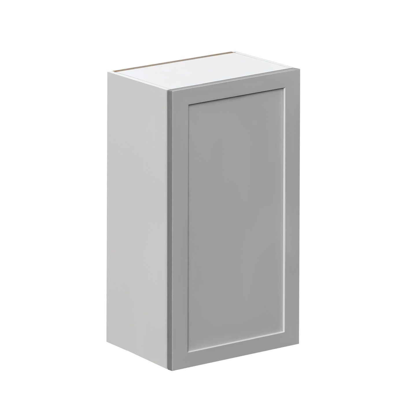 White Box Gray Shaker - 21"W × 36"H Standard Wall Cabinet 1-Door 3-Adjustable shelves