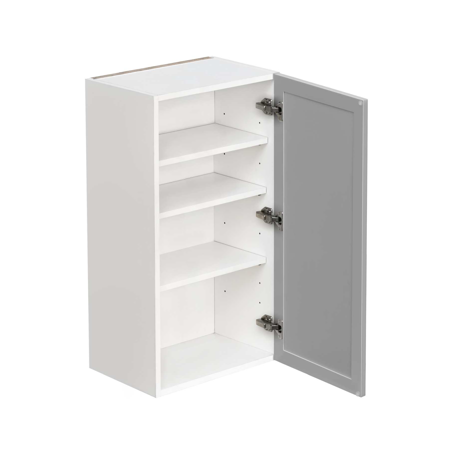 White Box Gray Slim - 21"W × 36"H Standard Wall Cabinet 1-Door 3-Adjustable shelves