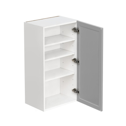 White Box Gray Slim - 21"W × 36"H Standard Wall Cabinet 1-Door 3-Adjustable shelves